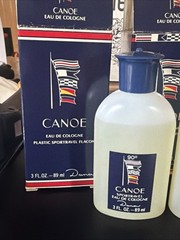 VINTAGE CANOE COLOGNE plastic sports travel falcon 3FL.OZ NOS NEW