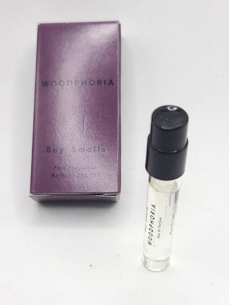 BNIB Boy Smells WOODPHORIA Eau de Parfum 1.5mL Travel Sample Spray