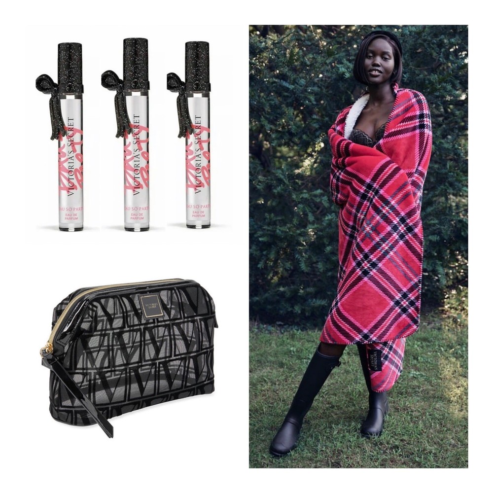 Victoria’s Secret EAU SO PARTY EDP Rollerball(3) / Beauty Bag / Throw Blanket