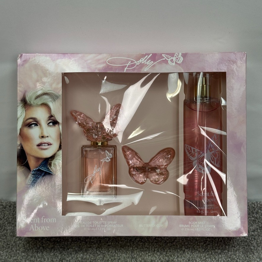 Dolly Parton Gift Set Scent From Above Eau De Toilette Spray 1.7oz Body Mist 8oz