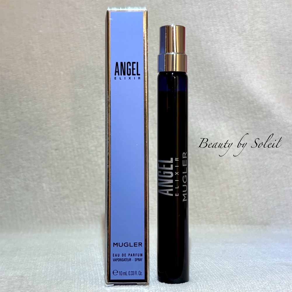 Mugler Angel Elixir Eau de Parfum EDP Travel Spray .33oz, 10ml New in Box