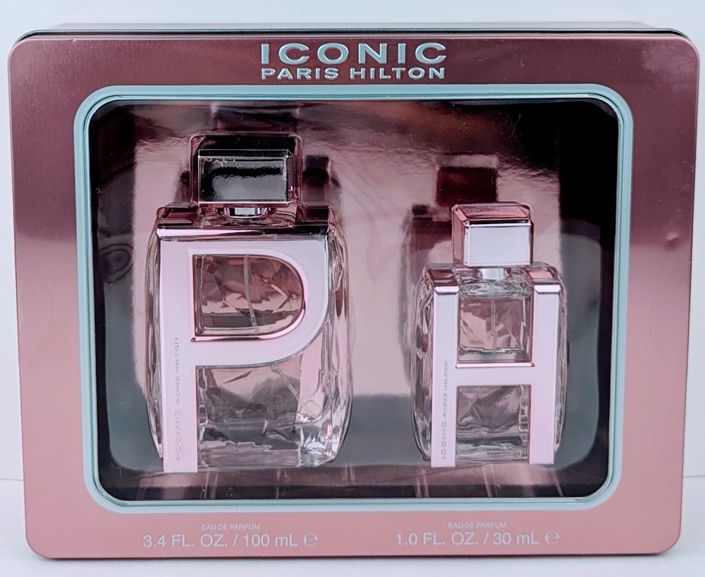 Paris Hilton Iconic Eau De Parfum Gift Set 3.4fl.oz. + 1fl.oz. New In Sealed Box