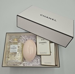 CHANEL No 5 SET:Body Oil 3.4 OZ + Perfumed Soap Sealed + Bonus New In Chanel Box