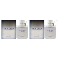 Yacht Man Metal by Myrurgia for Men – 3.4 oz EDT Spray – Pack of 2