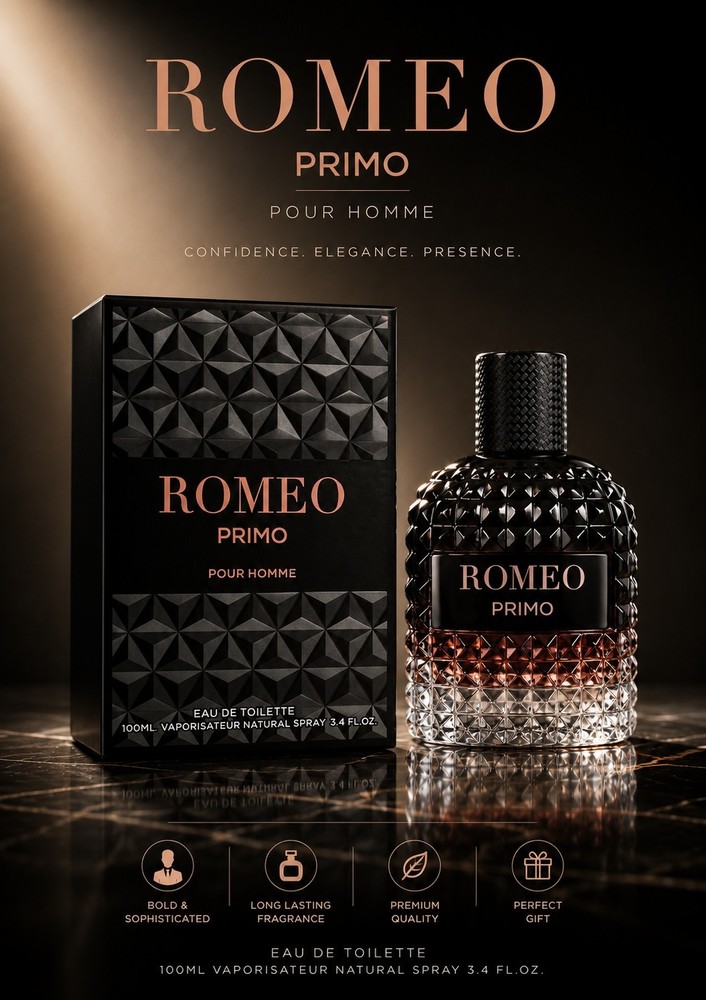 Romeo Primo Pour Homme Men Eau de Toilette 3.4 fl oz Vaporisateur Spray