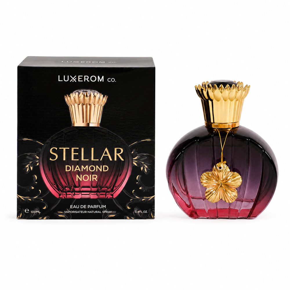 Stellar Diamond Noir EDP for Women 3.4 Fl Oz – Long Lasting Floral Amber Perfume