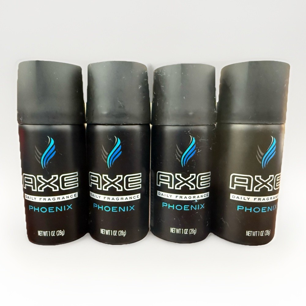 4X Axe Phoenix Deodorant Can Sprays 1oz Each USA Made Rare ORIGINAL Formula