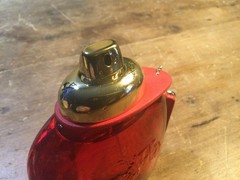 Coach LOVE Red Perfume Bottle Spray with Gold Heart Charm and Tag 3oz New