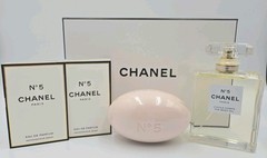 CHANEL No 5 SET:Body Oil 3.4 OZ + Perfumed Soap Sealed + Bonus New In Chanel Box
