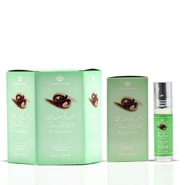 Choco Musk Pistachio Perfume Oil 6ML (0.2 OZ) by Al Rehab (Box of 6)-Unisex