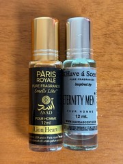 Lot of 2 – NEW Paris Royale ASAD Lion Heart & Eternity for Men Roll On Perfume