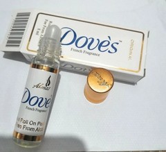 Pack of 4 Dove Soap Fragrance Unisex Perfume Body Oil Roll On Attar 0.27 OZ