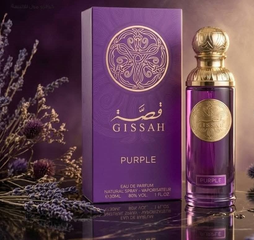 QISSA Purple Perfume 30ml Eau de Parfum Sweet Long Lasting Unisex Luxury عطر قصة