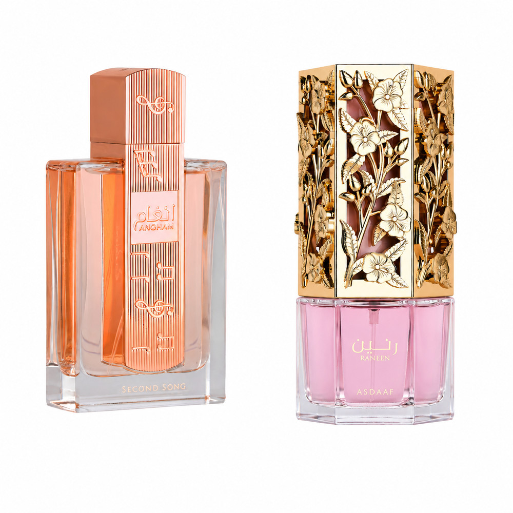 Angham Second song & Raneen Asdaaf by Lattafa EDP 3.4 oz Bundle