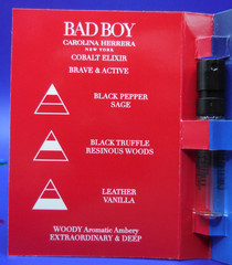 Carolina Herrera Bad Boy Cobalt Eau de Parfum Elixir 1.5ml SAMPLE VIAL PROMO