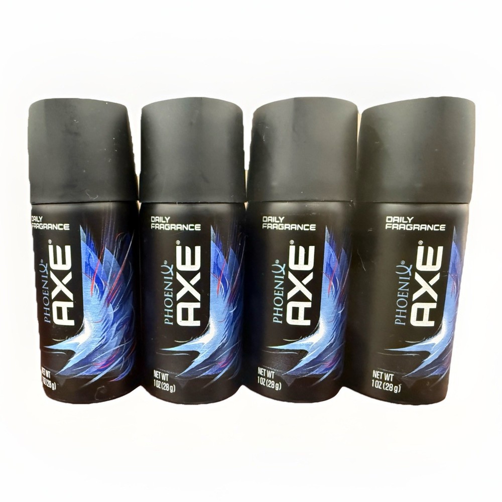 4X Axe Phoenix Deodorant Can Sprays 1oz Each USA Made Rare ORIGINAL Formula