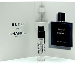 Chanel Bleu De Chanel Eau De Parfum Vial Spray Men 0.05 Oz / 1.5 ml Travel Size!