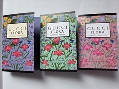 GUCCI FLORA Sample Set GORGEOUS GARDENIA, GORGEOUS JASMINE, GORGEOUS MAGNOLIA