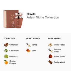 Khalis Men’s Adam Niche Collection EDP Spray 3.4 oz Fragrances 6290360813400