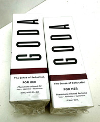 x2 Goda The Sense of Seduction For Her Pheromone Infused Perfume 0.5oz sealed