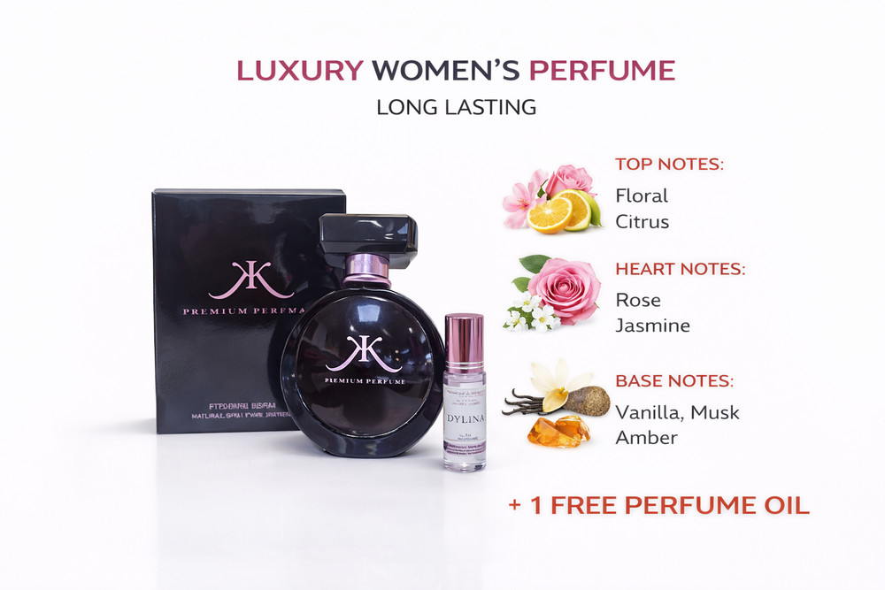 Kim Kardashian Eau De Parfum 1.7+1.7+ 1 Free Oil Luxury Women’s Perfume Gift Set