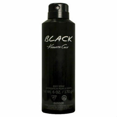Black by Kenneth Cole 6 oz All Over Body Spray Men In Can 100% Full as Pictured
