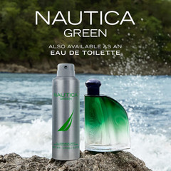 Nautica Color Green Giftset 1.7 fl oz EDT + 6 oz Deodorizing Body, Woody Fougere