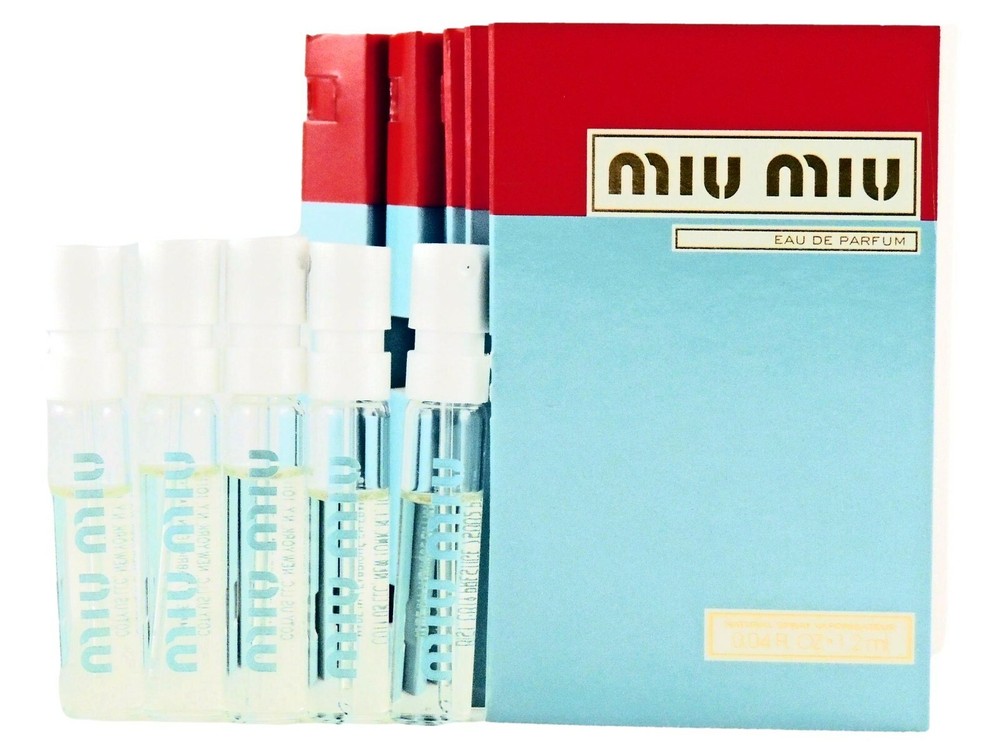 MIU MIU EDP 1.2ml .04fl oz x 5 PERFUME SPRAY SAMPLE VIALS