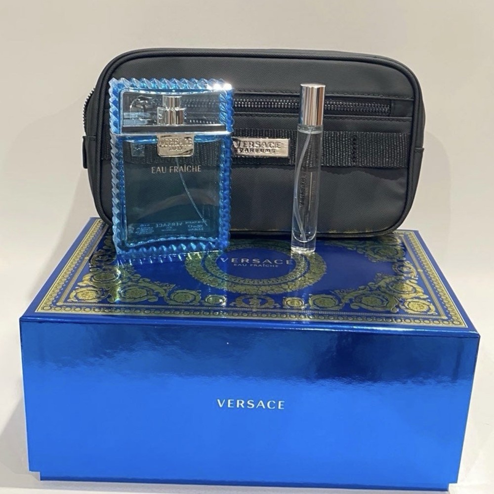 Versace Man Eau Fraiche Fragrance for Men 3 Piece Gift Set