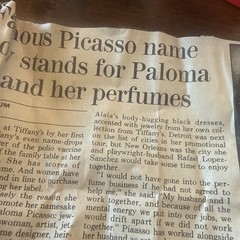 PALOMA PICASSO Parfum Mini Travel .14 fl oz LOT OF 2 & 1985 Newspaper Article!