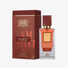 Lattafa Ana Abiyedh Scarlet – Fruity, Floral, Spicy, 2 Fl Oz (Pack of 1), Red