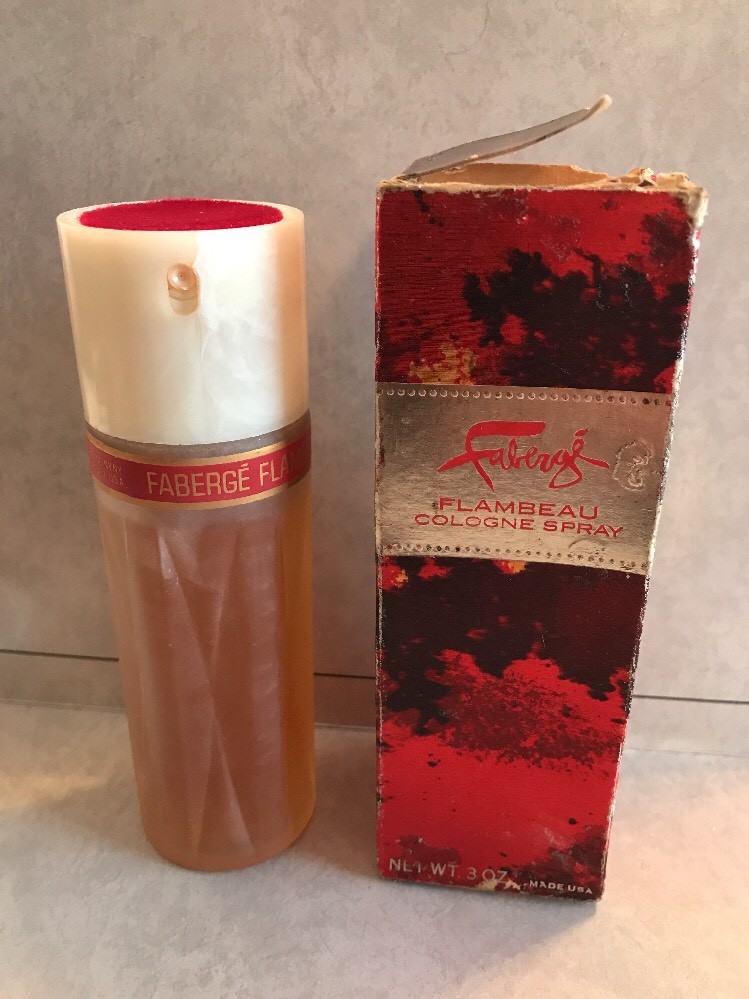 Vintage Faberge Flambeau Cologne, Spray NET WT 3 oz 1960’s-70’s, rare bottle