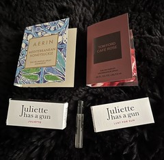 Lot of 4 High-End Designer Women’s Perfume Samples Vials TomFord, Aerin, Juliet