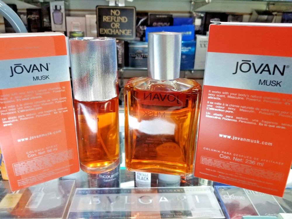 JOVAN Musk for Men 3 oz / 8 oz Cologne SPRAY | AFTERSHAVE for Him * NEW IN BOX *