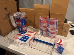 11 Pc Lot of Avon Star-Spangled 4th Of July Serving Decor Accessories Cute!!!