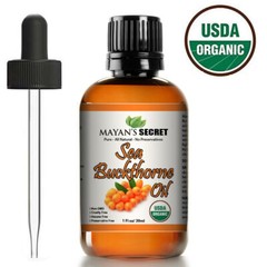 Sea Buckthorn Fruit Oil by Mayan’s Secret USDA Certified Organic,Vegan, Cruelty-