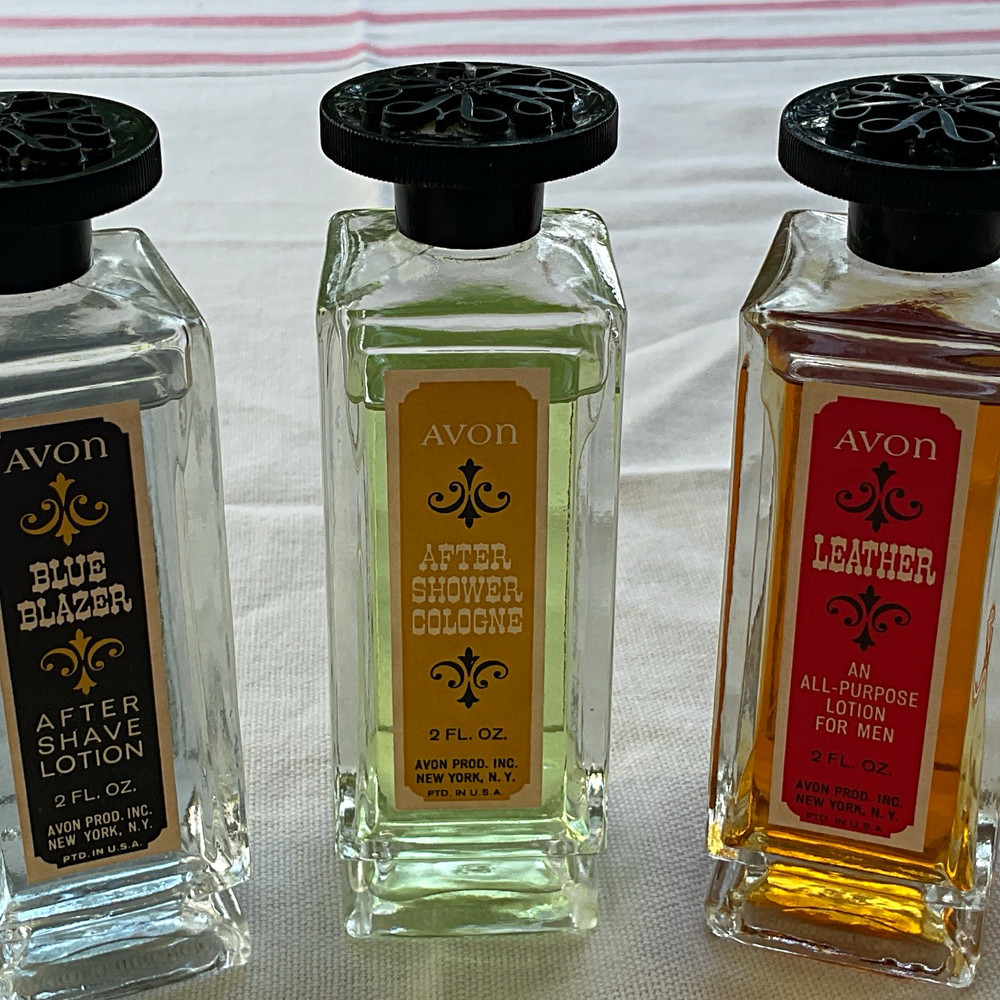 Avon Trio of Shaving products-Blue Blazer, After Shower Cologne & Leather (2 oz)