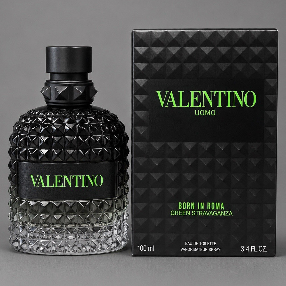 Valentino Uomo Born in Roma Green Stravaganza EDT Spray, Regular Size 3.4 fl oz