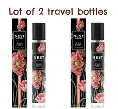 Lot Of 2 Bottles Nest Wild Poppy Eau de Parfum Spray Travel Size .27 Fl Oz/8 ml