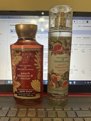 New Bath & Body Works Vera Bradley Peach Blossom & Nectar Mist + Body Wash Set