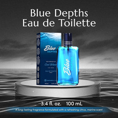 Blue Depths Eau De Toilette Fragrance Spray – 3.4 Fl Oz. Fresh Aquatic Cologne f