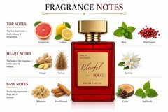 Blissful Rouge Unisex Perfume, Amber Woody Floral Scent, 3.4 Fl Oz