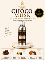 Al Rehan Perfumes Choco Musk Attar Perfume Oil Best Long Lasting Sweet Scent Oil