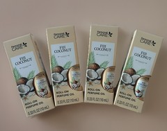 4x FIJI Coconut Roll-On Perfume Oil 0.33 oz Each – Personal Care – NEW Release