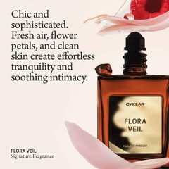 CYKLAR Authentic Flora Veil Roll-On Perfume Oil with Skin Musk and Peony 0.5 oz