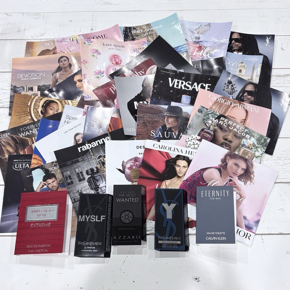 35 Perfume Fragrance Scent Strips Scent Inserts 5 Sample Vials Men Women