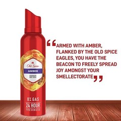 Old Spice Amber Deodorant Body Spray for Men, 140 ml Free Shipping
