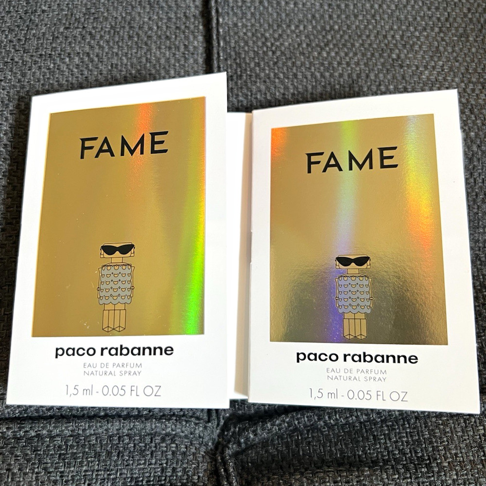 2*Paco Rabanne FAME Eau de Parfum Spray Sample 0.05 fl oz each free shipping