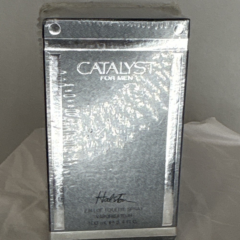 Vintage Halston Catalyst For Men EDT Spray 3.4 oz 100 ml. Sealed New in Box