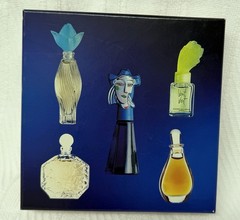 5 Pc Luxury Collection Paris Perfume Gift Set Lalique Ombré Rose Chapeau Blue